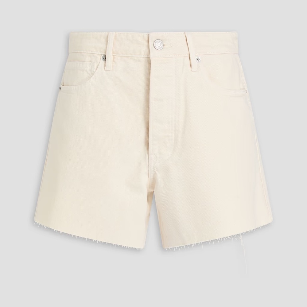 Veronica Beard Ellis Cream Jean Shorts